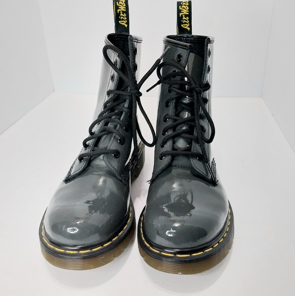 Dr Martens Patent Leather 11821 Combat‎ Boots, Size 7|EUR|38 - Picture 4 of 14